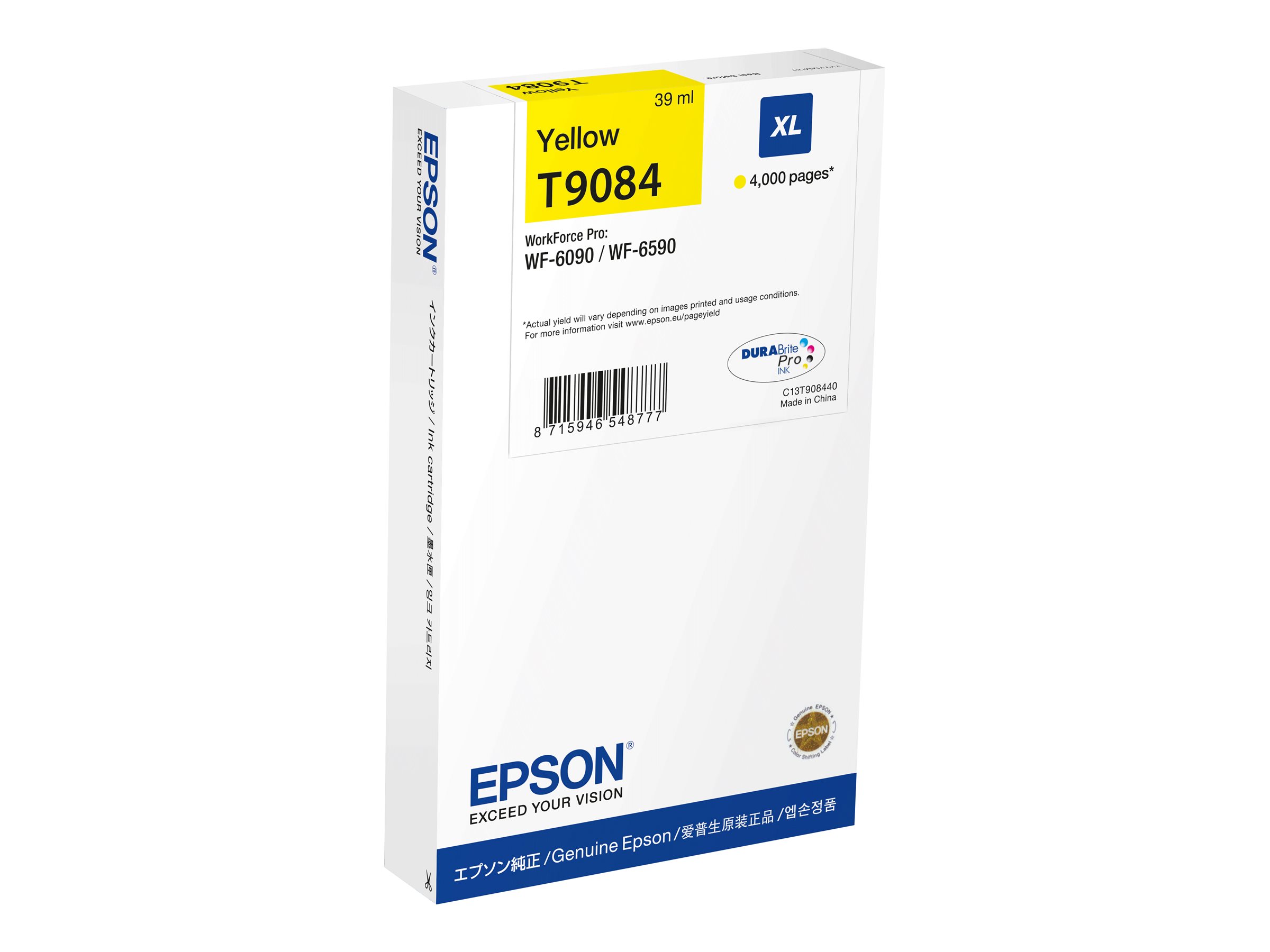 Epson T9084 - 39 ml - Größe XL - Gelb - originalTintenpatrone - für WorkForce Pro WF-6090 - WF-6590