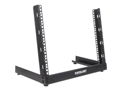 Intellinet 19" 2-Pfosten Desktop-Laborgestell, 12 HE, Flatpack, schwarz, Freistehendes Gestell, 12U, 3,4 kg, Schwarz19" 2-Pfosten Desktop-Laborgestell - 12 HE - Flatpack - schwarz