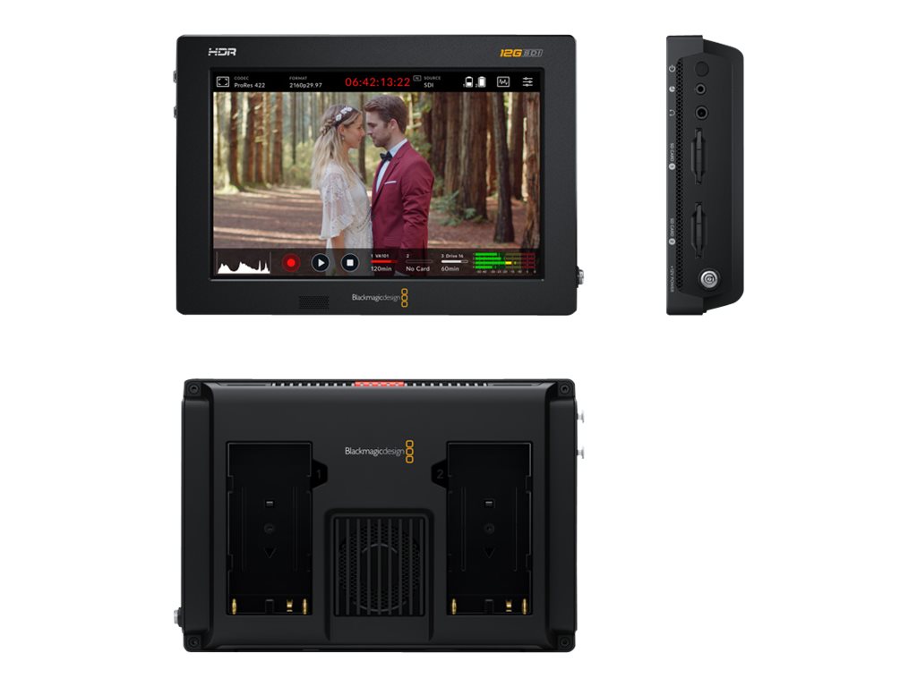 Blackmagic Video Assist 12G HDR - LCD/DVR-Kombination - Farbe - auf Kamera - 17.8 cm (7")High Definition - Schwarz