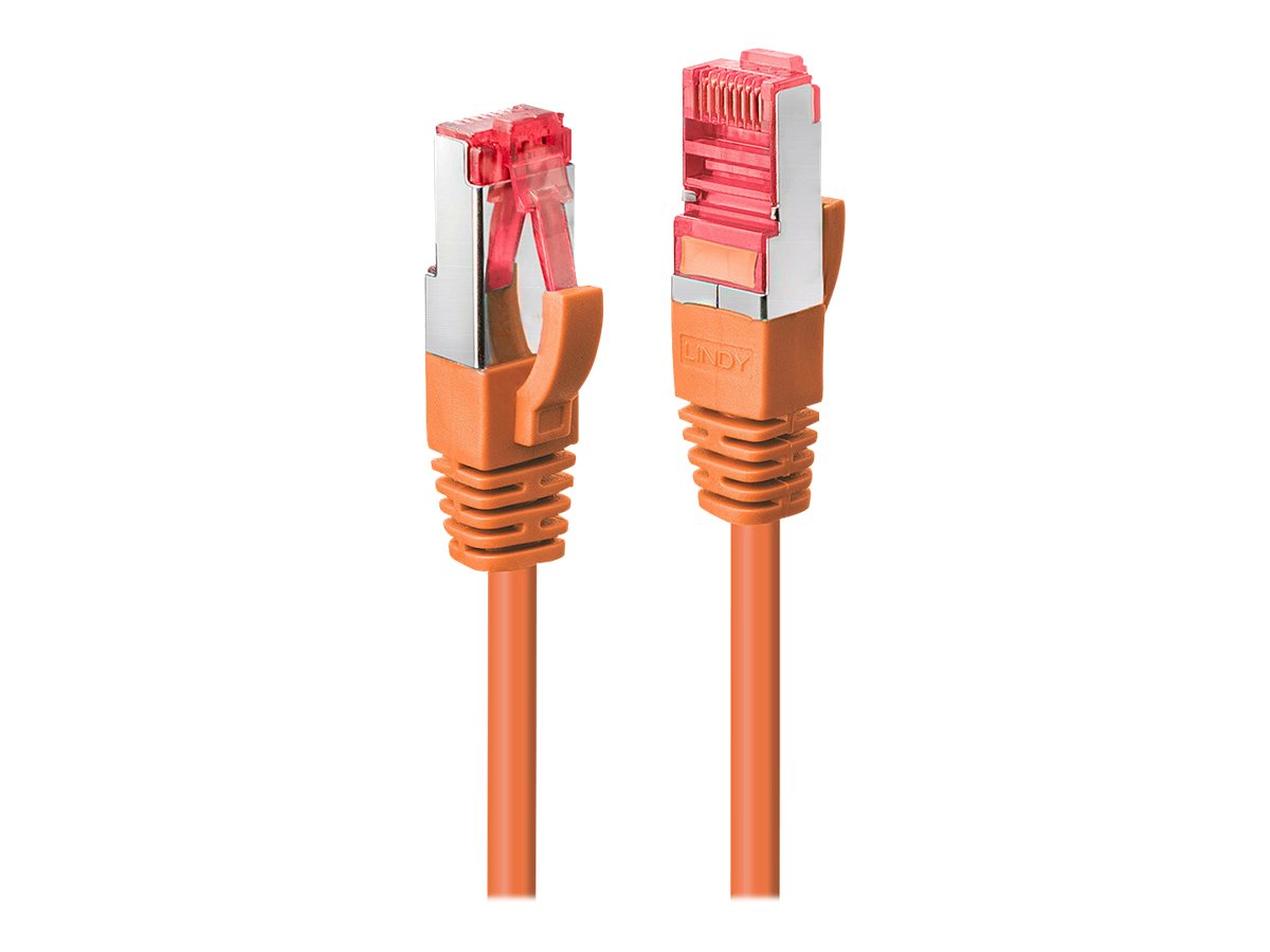 Lindy Patch-Kabel - RJ-45 (M) zu RJ-45 (M)7.5 m - SFTP - PiMF - CAT 6e - ohne Haken - orange
