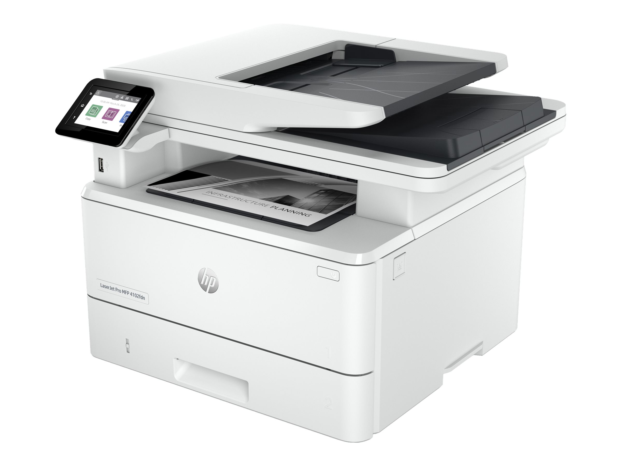 HP LaserJet Pro MFP 4102fdn Drucker, Laser, Monodruck, 1200 x 1200 DPI, Monokopie, A4, WeißLaserJet Pro MFP 4102fdn Drucker