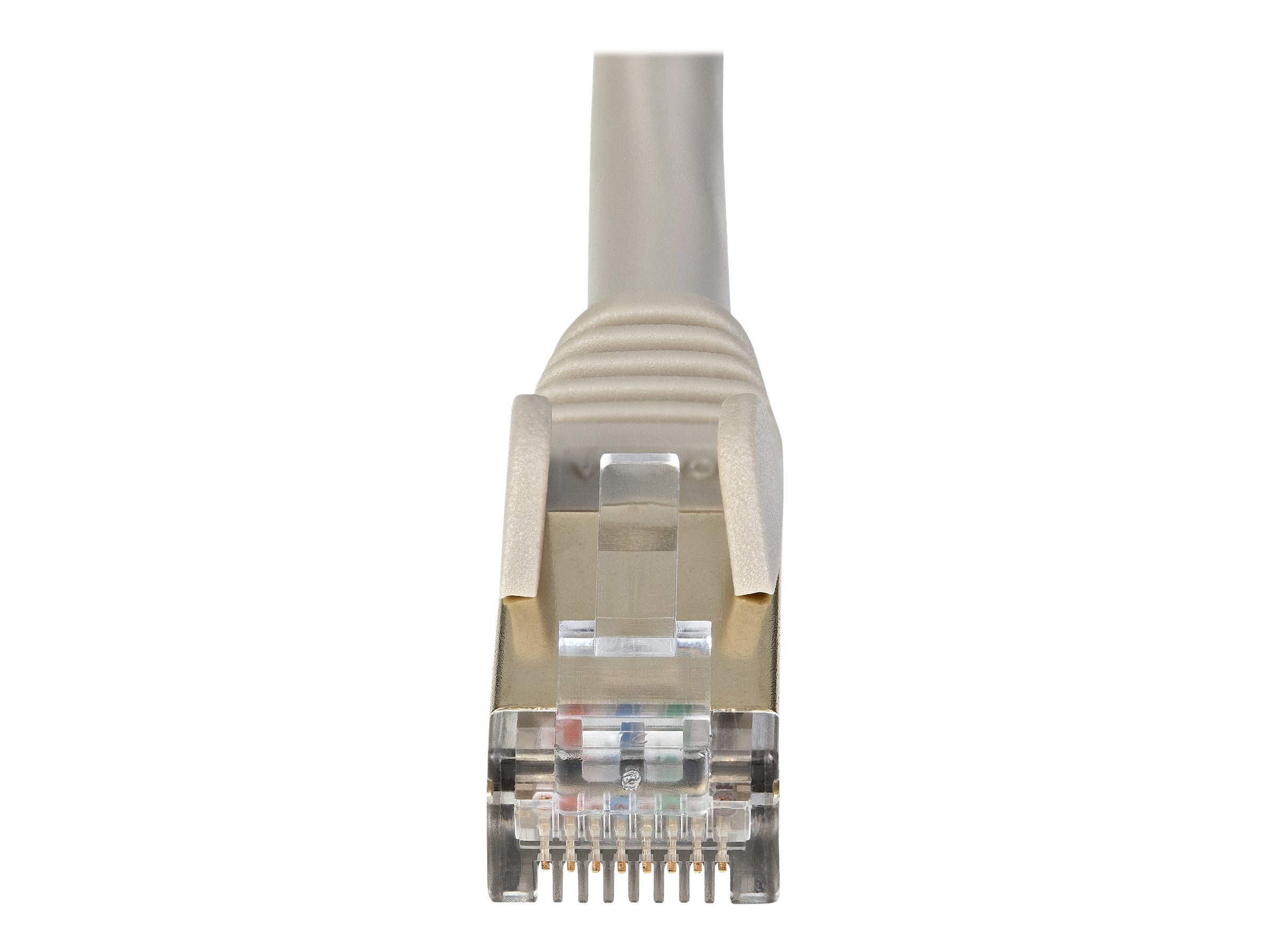 StarTech.com 10m CAT6A Ethernet Cable, 10 Gigabit Shielded Snagless RJ45 100W PoE Patch Cord, CAT 6A 10GbE STP Network Cable w/Strain Relief, Grey, UL Certified Wiring/TIA - Category 6A - 26AWG (6ASPA