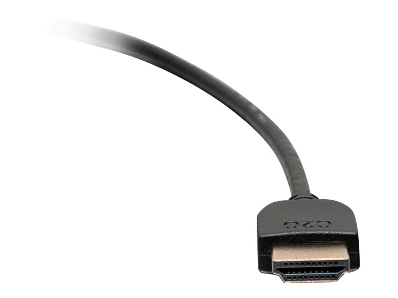 C2G 2ft 4K HDMI Cable - Ultra Flexible Cablewith Low Profile Connectors - HDMI-Kabel - HDMI männlich zu HDMI männlich - 61 cm - Doppelisolierung - Schwarz