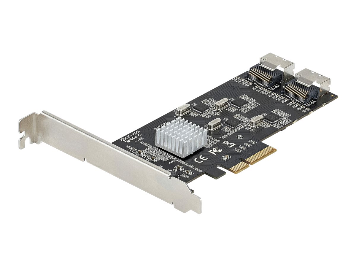 StarTech.com SATA PCIe Controller 8 Port - 6 Gbit/s PCI Express SATA Adapter - SATA PCIe Schnittstellenkarte - PCI-e x4 Gen 2 zu SATA III - SATA HDD/SSD (8P6G-PCIE-SATA-CARD)Speicher-Controller - SATA