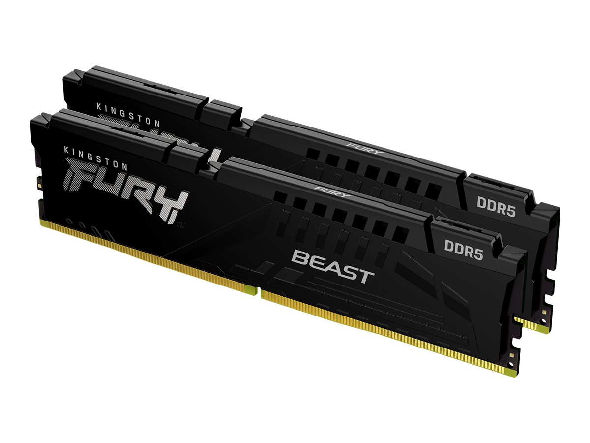 Kingston FURY Beast - DDR5 - Kit - 32 GB: 2 x16 GB - DIMM 288-PIN - 5600 MT/s / PC5-44800 - CL40 - 1.25 V - ungepuffert - on-die ECC - Schwarz