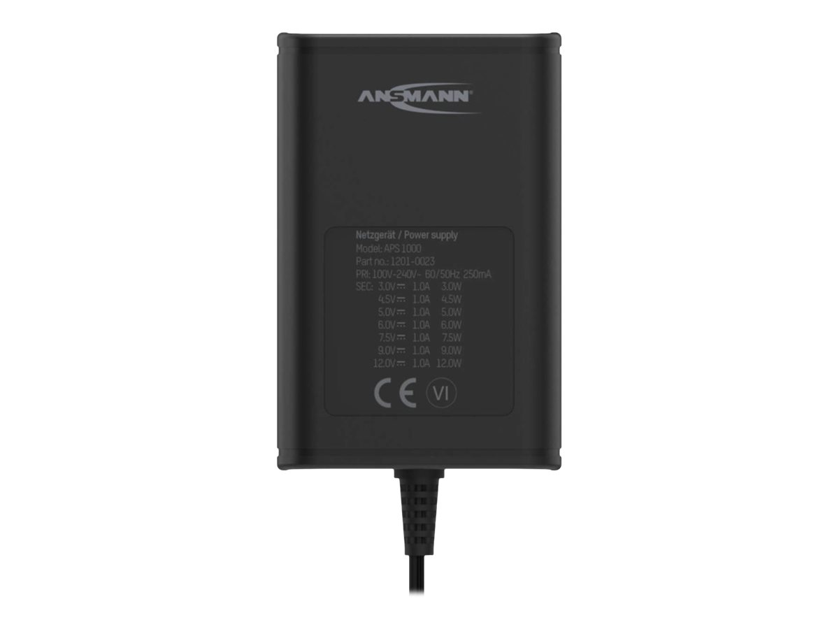 Ansmann APS 1000 - Netzteil - 12 Watt - 1 A - Schwarz