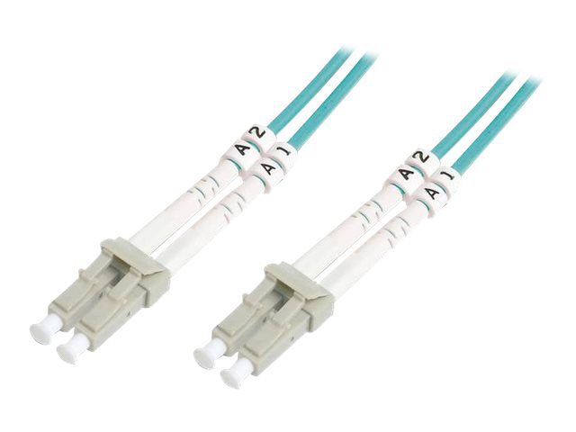 DIGITUS LWL Multimode OM 3 Patchkabel, LC / LCzu LC Multi-Mode (M) - 1 m - Glasfaser - 50/125 Mikrometer - OM3 - geschirmt - halogenfrei - Aquamarin
