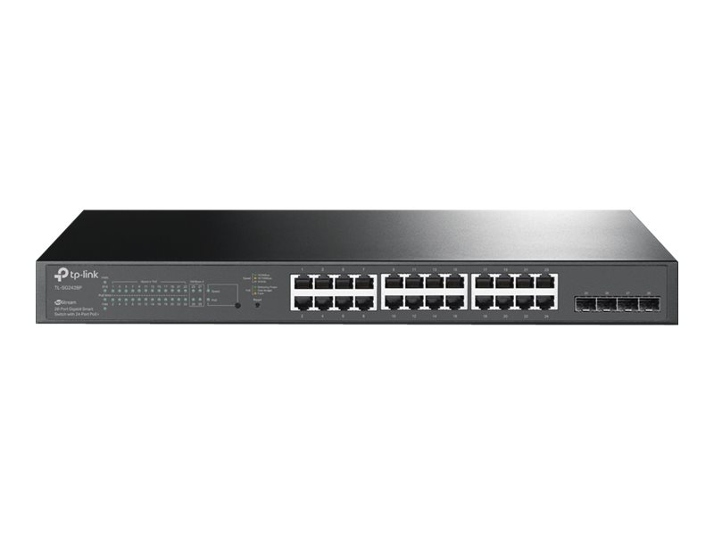 TP-LINK Omada TL-SG2428P, Managed, L2/L2+, Gigabit Ethernet (10/100/1000), Power over Ethernet (PoE), Rack-Einbau, 1U1 Gbps - 28-Port - DHCP - IPv6 - SNMP - TCP/IP - Power over Ethernet - Kabellos - R
