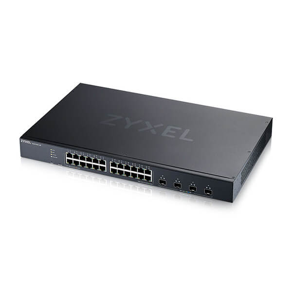 ZyXEL XGS1935 Series XGS1935-28 - Switch - verwaltet - L3 Lite - Smart - 24 x 10/100/1000 + 4 x 10 Gigabit SFP+ (Uplink)an Rack montierbar - für Zyxel DAC10G-1M v2 - DAC10G-3M v2 - SFP10 - SFP-1000 -