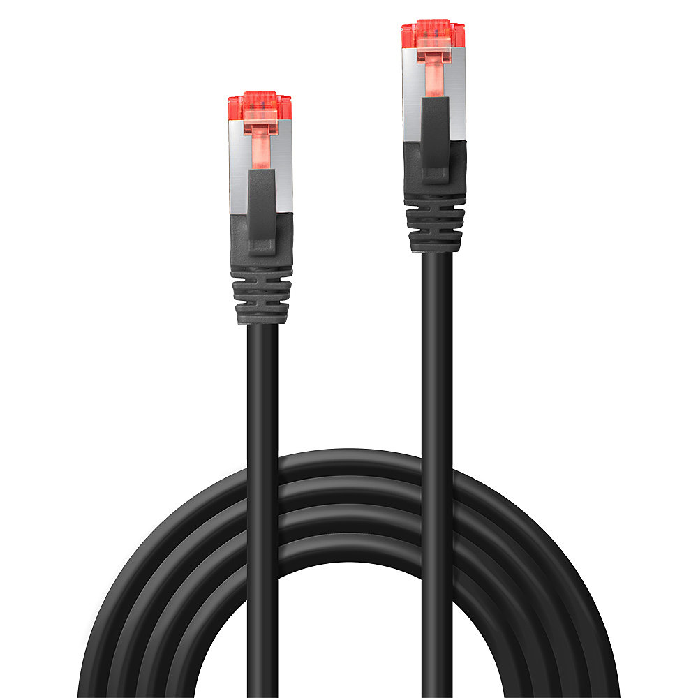 Lindy Patch-Kabel - RJ-45 (M) zu RJ-45 (M)7.5 m - SFTP - PiMF - CAT 6e - geformt - ohne Haken - Schwarz