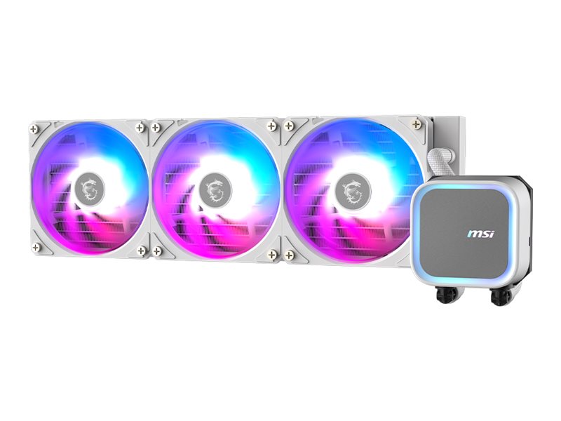 MSI MAG CORELIQUID A13 360 - Prozessor-Flüssigkeitskühlsystem - Kühlergröße: 360 mm - (für: LGA1150, LGA1151, LGA1155, LGA1156, LGA1200, LGA1700, LGA1851, AM5, AM4)Kupfer - 120 mm - weiß