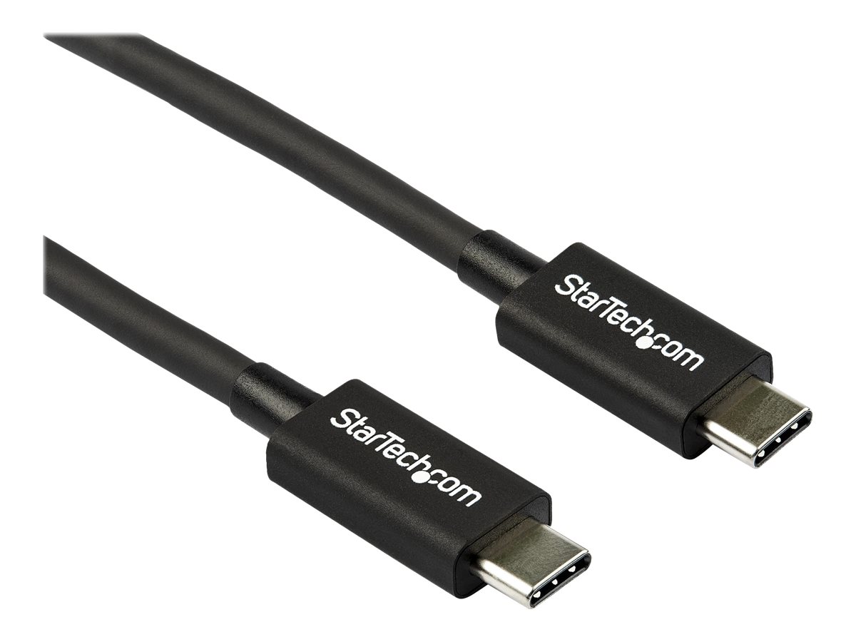 StarTech.com StarTech 0.8m Thunderbolt 3 auf Thunderbolt 3 Kabel - Thunderbolt-Kabel - USB-C (M)zu USB-C (M) - Thunderbolt 3 / USB / DisplayPort - 80 cm - 4K Unterstützung - 5K Unterstützung - Schwarz