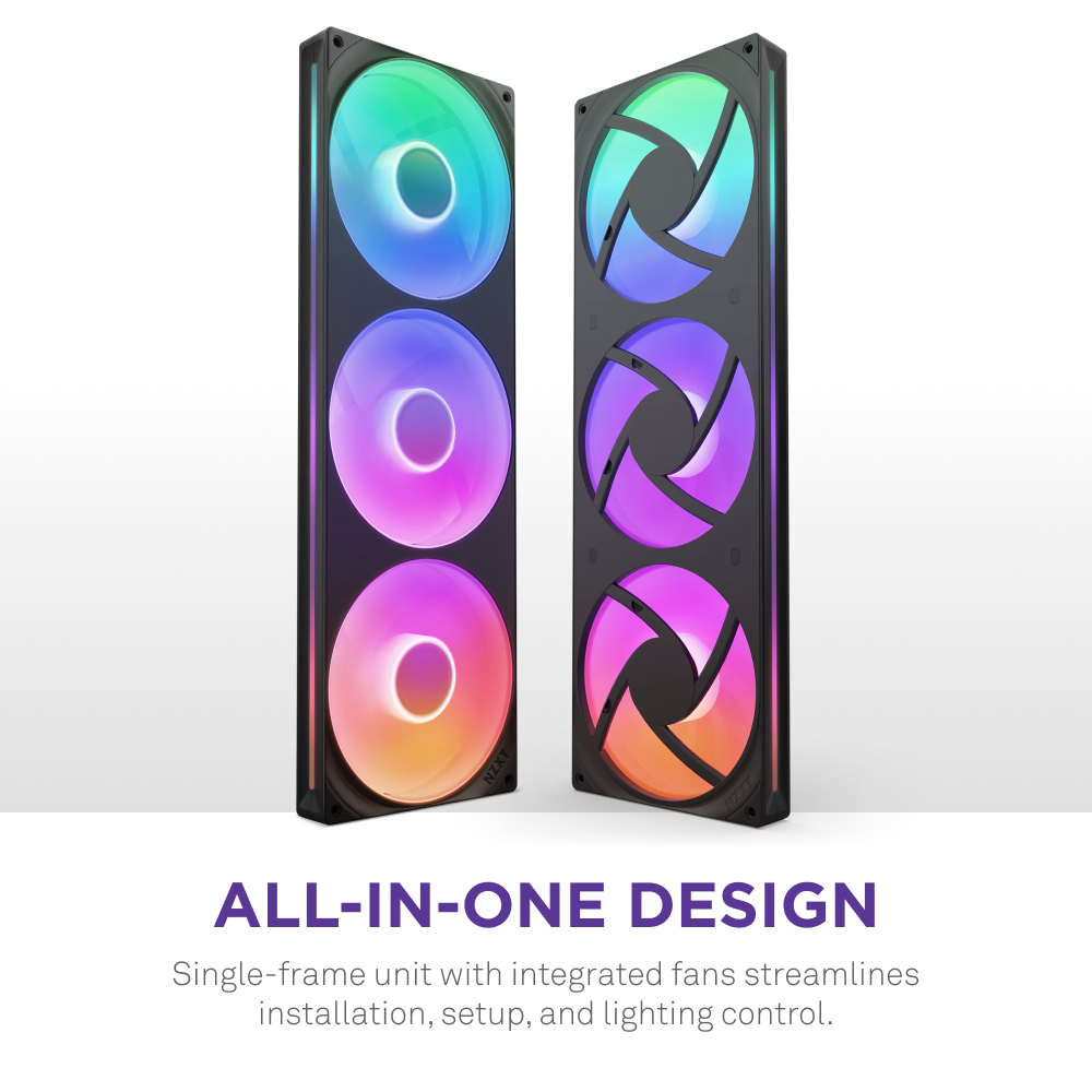 NZXT F Series F420 RGB Core - Einzelrahmen-Gebläseeinheit120 mm - Schwarz