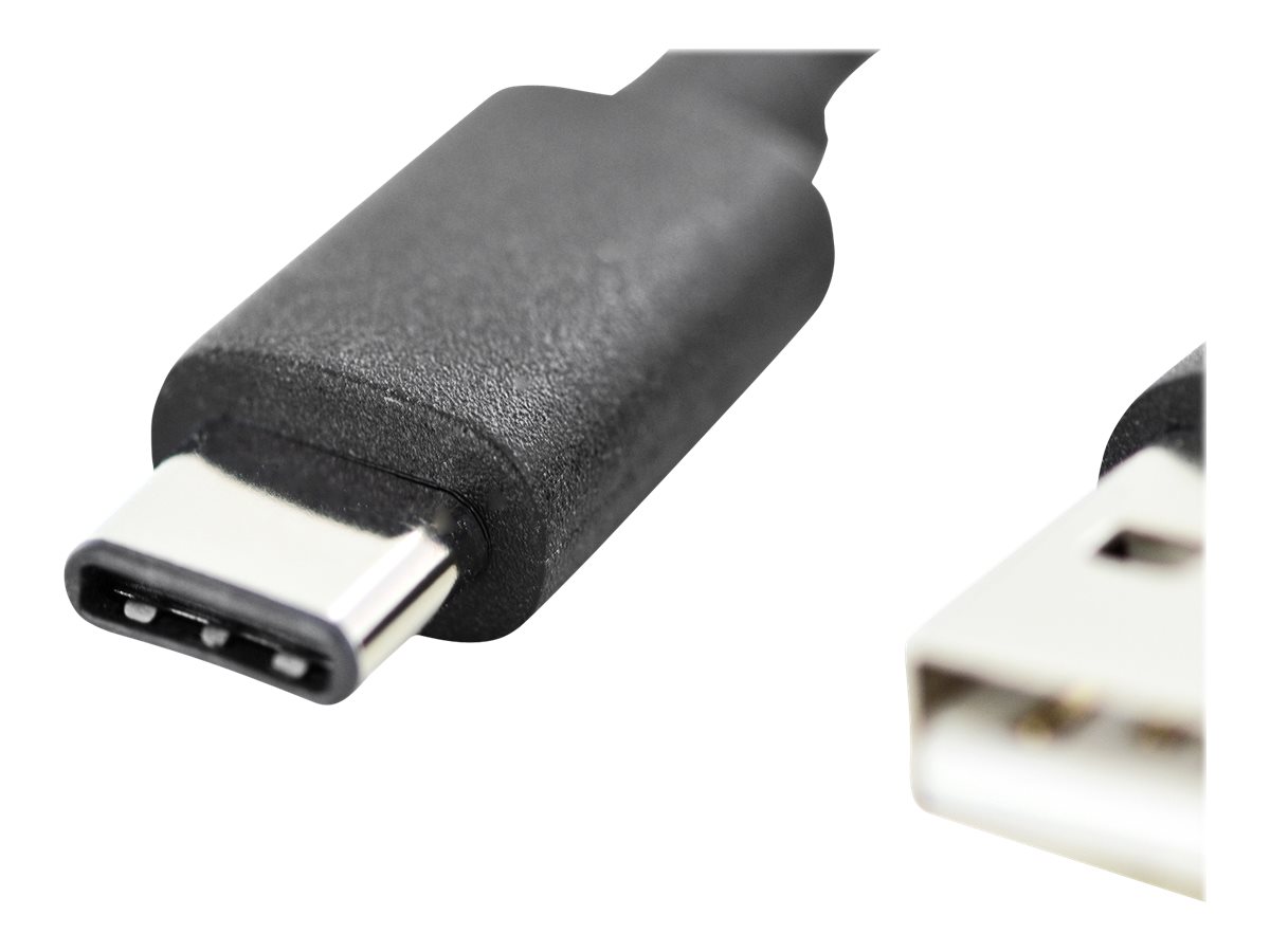 DIGITUS USB-C Anschlusskabel, USB-A - USB-CUSB 2.0 - 3 A - 1 m - unterstützt Stromversorgung - Schwarz