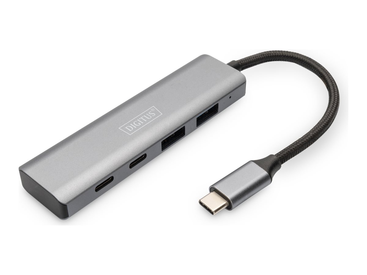 DIGITUS USB-C Hub, 4-Port , 2x USB A + 2x USB-CUSB-C - Desktop