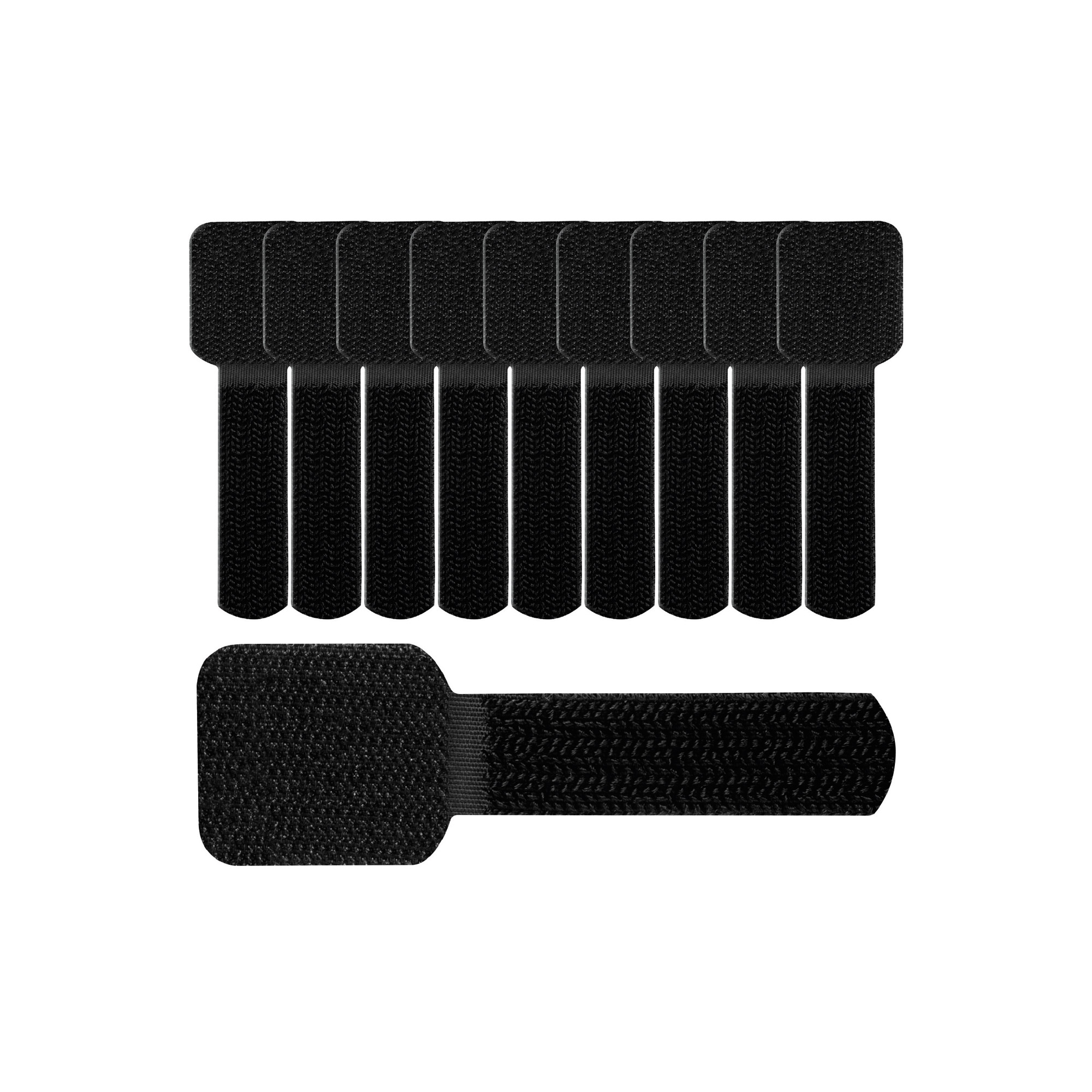 Label-the-cable LTC WALL STRAPS - Kabelhalter - Oberfläche montierbar, geeignet für Wandmontage - 9 cm - Schwarz (Packung mit 10) LTC Wall - 9cm - Schwarz - 10er Pack