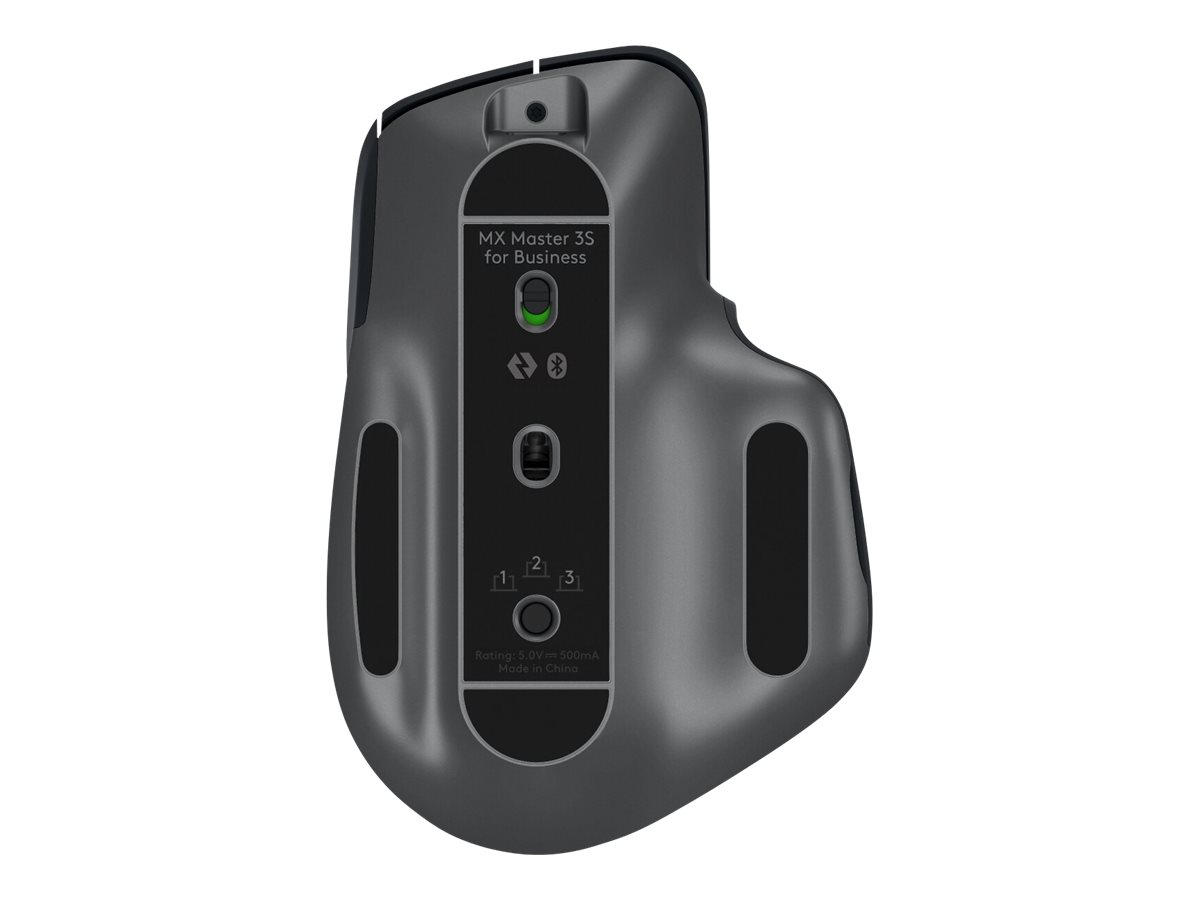 Logitech Master Series MX Master 3S for BusinessMaus - ergonomisch - Für Rechtshänder - optisch - 7 Tasten - kabellos - Bluetooth - Logitech Logi Bolt USB-Empfänger - Graphite