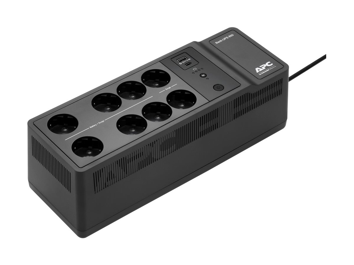 APC Back-UPS BE850G2-GR - USV - Wechselstrom230 V - 520 Watt - 850 VA - Ausgangsanschlüsse: 8 - Schwarz