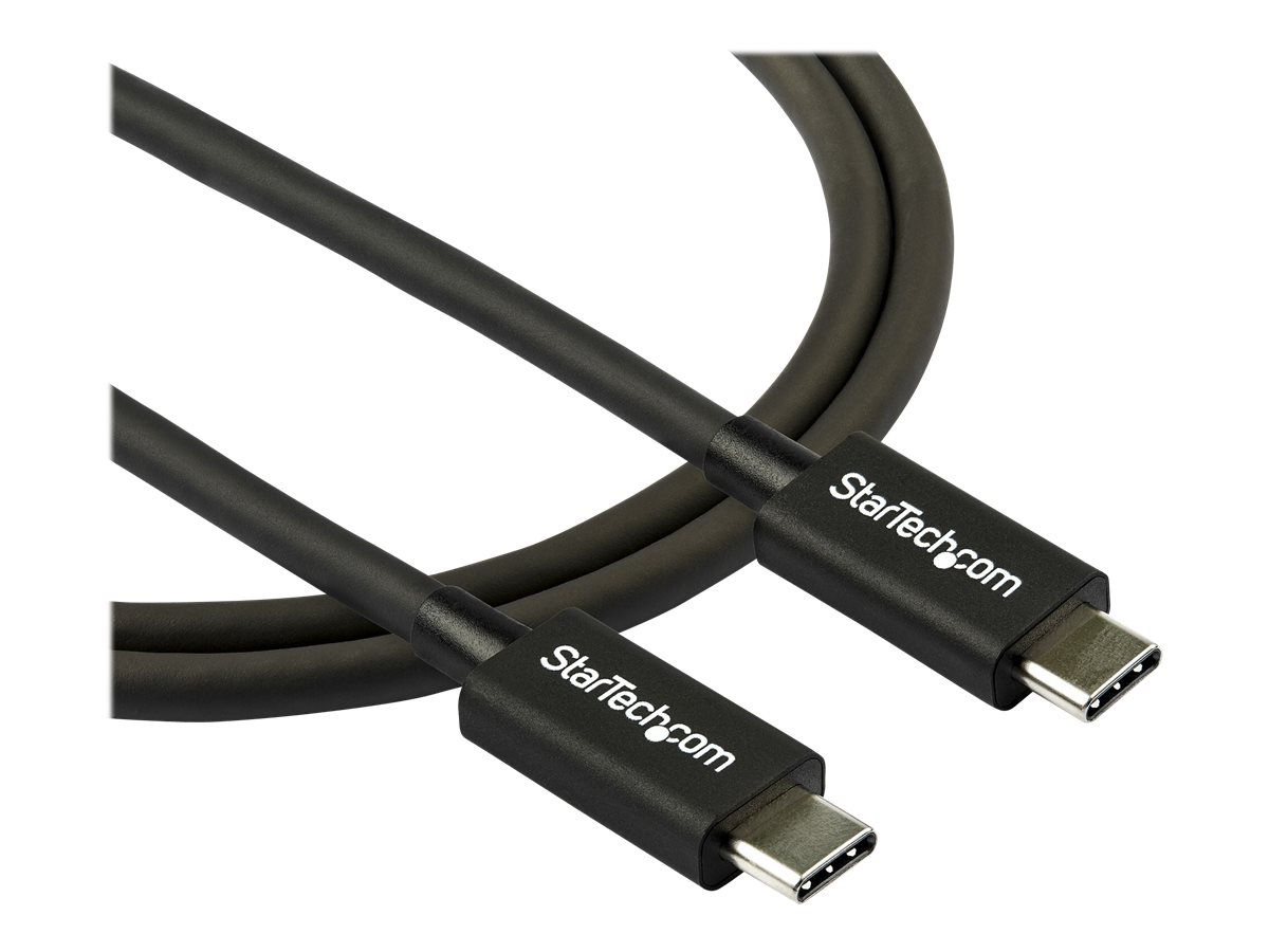 StarTech.com StarTech 0.8m Thunderbolt 3 auf Thunderbolt 3 Kabel - Thunderbolt-Kabel - USB-C (M)zu USB-C (M) - Thunderbolt 3 / USB / DisplayPort - 80 cm - 4K Unterstützung - 5K Unterstützung - Schwarz