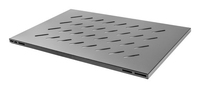 Lanberg Rack - Regal - fest - Schwarz - 1U - 48.3 cm (19")19" festes regal für offenes rack - 1000mm - 1U/480.5x780mm max. 120kg - schwarz