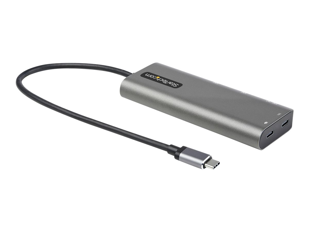 StarTech.com USB-C Multiport Adapter - USB-C auf HDMI oder Mini DisplayPort 4K 60Hz, 100W Power Delivery Pass-Through, 4-Port 10 Gbit/s USB Hub - USB Typ-C Mini Dock - 30cm Kabel (DKT31CMDPHPD)Docking