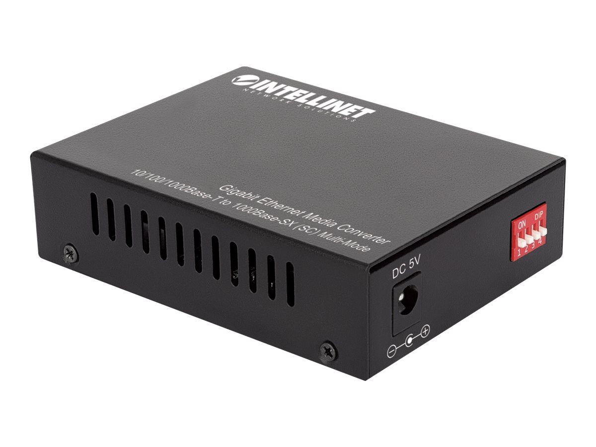 Intellinet Medienkonverter - 1GbE - 10Base-T1000Base-SX - 100Base-TX - 1000Base-T - RJ-45 / SC multi-mode - bis zu 550 m - 850 nm