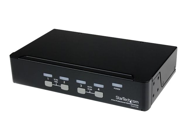 StarTech.com 4 Port VGA USB KVM Switch mit HubVGA KVM Umschalter für 4 PC's - Desktop KVM Switch mit 4x USB 2.0 - 1x VGA Buchse - KVM-Switch - 4 x KVM port(s) - 1 lokaler Benutzer - Desktop - für P/N: