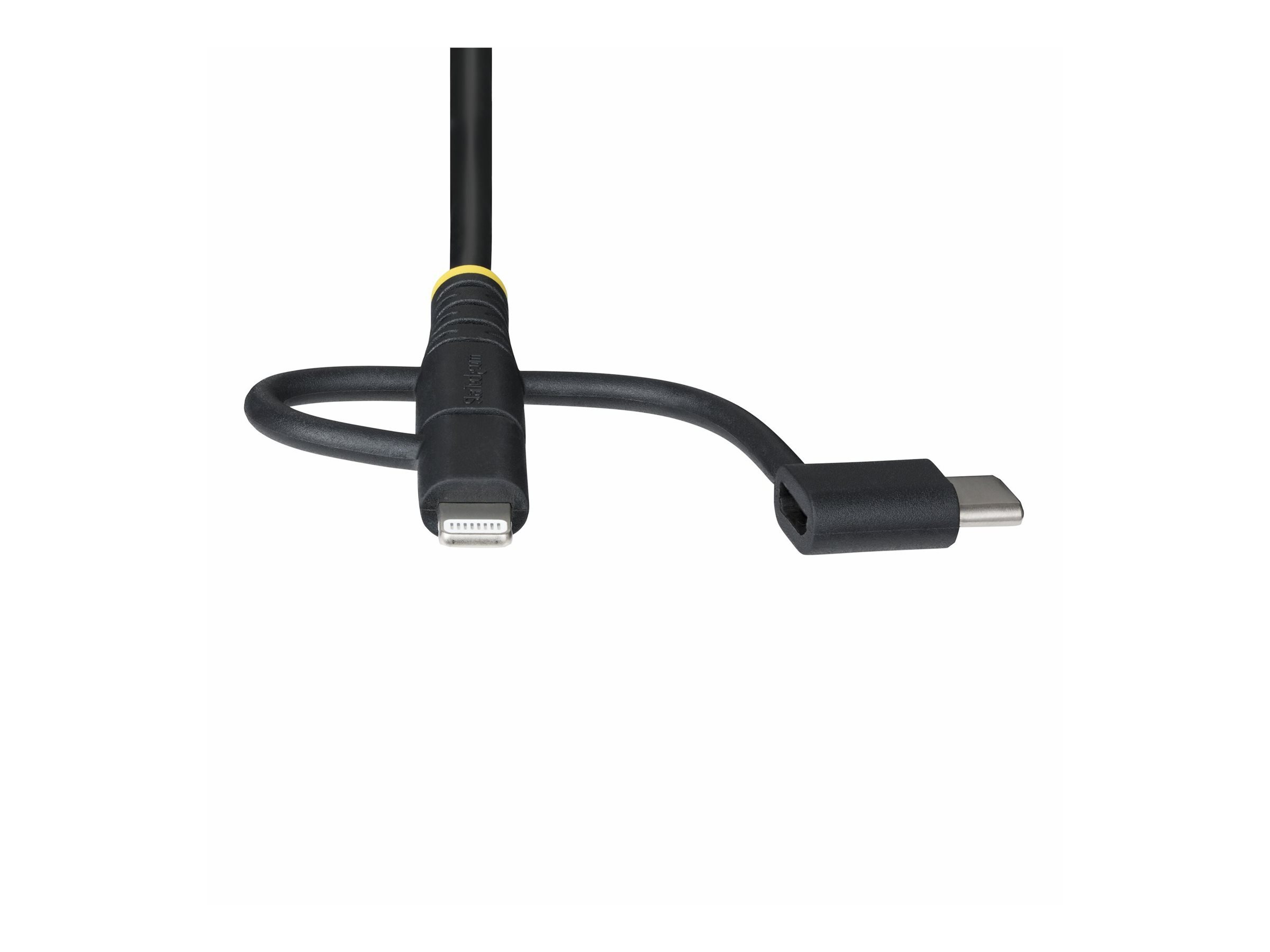 StarTech.com StarTech 3.3ft USB Multi Charging Cable, Lightning/Micro-USB/Type-CUSB-Kabelsatz - 3 A - 1 m - passiv - robust - Schwarz