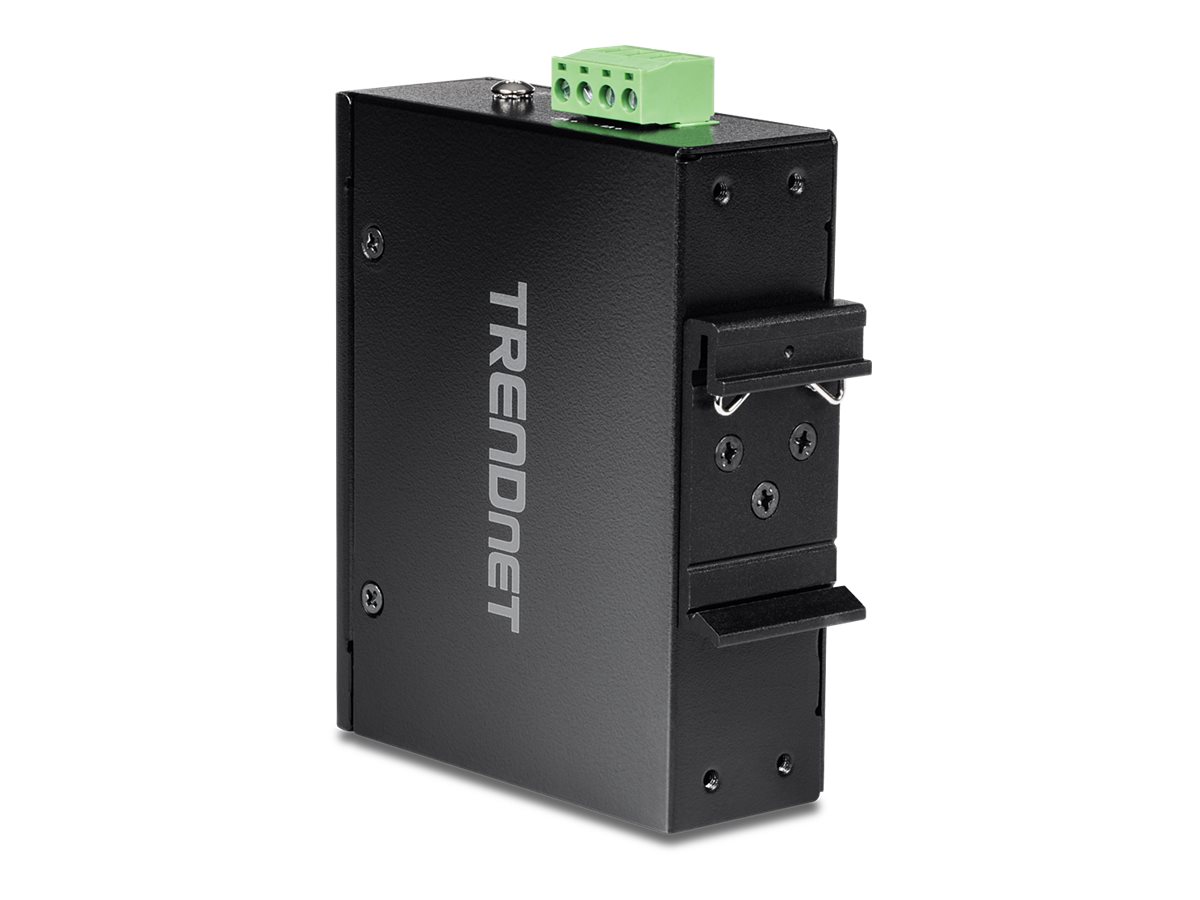 TRENDnet TI-M12 - Gateway - industriell - 100MbLAN - Modbus - RS-442 - RS-485 - RS-232 - Gleichstrom - Wand / DIN-Schienen montierbar - TAA-konform