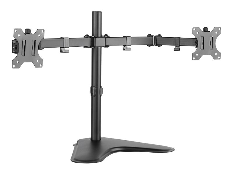 LogiLink Dual Monitor Desk Stand - Befestigungskit - einstellbarer Arm - für 2 Monitore - kaltgewalzter Stahl - Bildschirmgröße: 33-81.3 cm (13"-32")Tischmontage