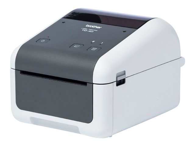 Brother TD-4210D - Etikettendrucker - Thermodirekt - Rolle (11,8 cm)203 dpi - bis zu 127 mm/Sek. - USB 2.0 - seriell - weiß - Grau