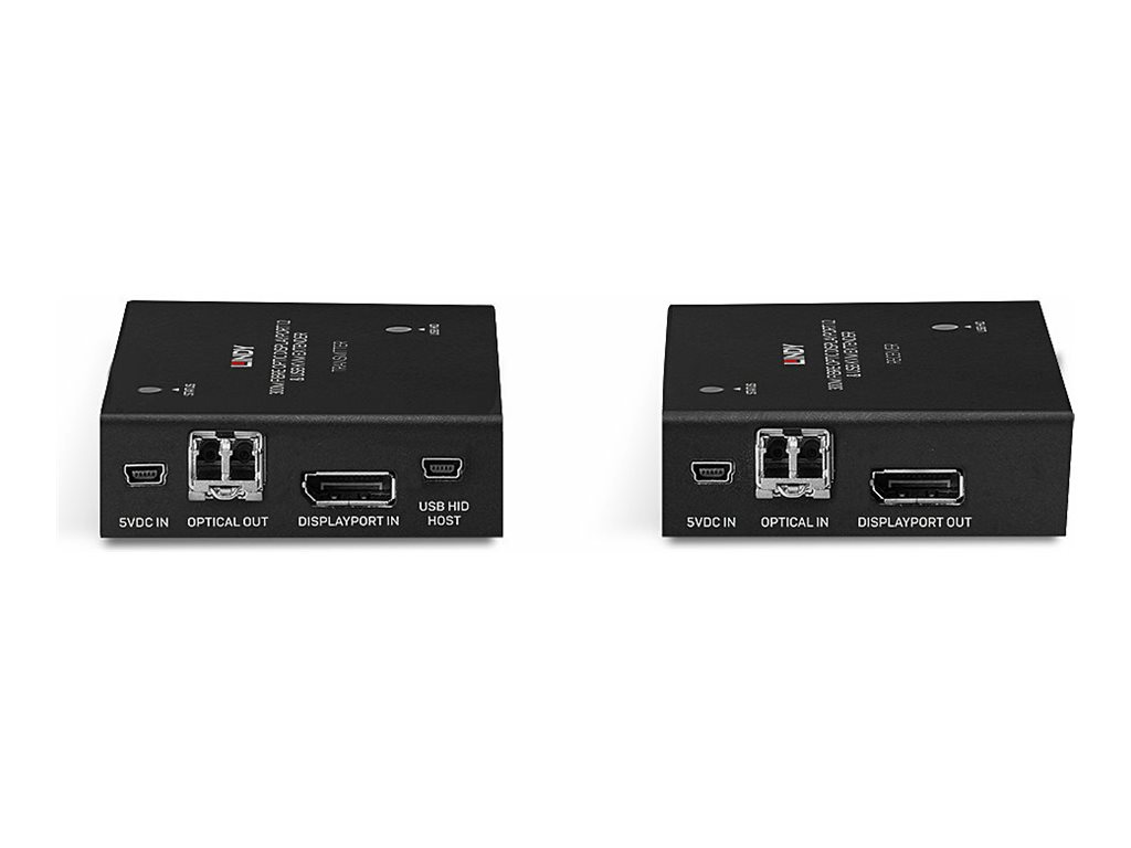 Lindy 300m Fibre Optic DisplayPort 1.2 & USBKVM Extender - Sender und Empfänger - KVM-/Audio-/USB-Extender - DisplayPort - USB - bis zu 300 m - 850 nm