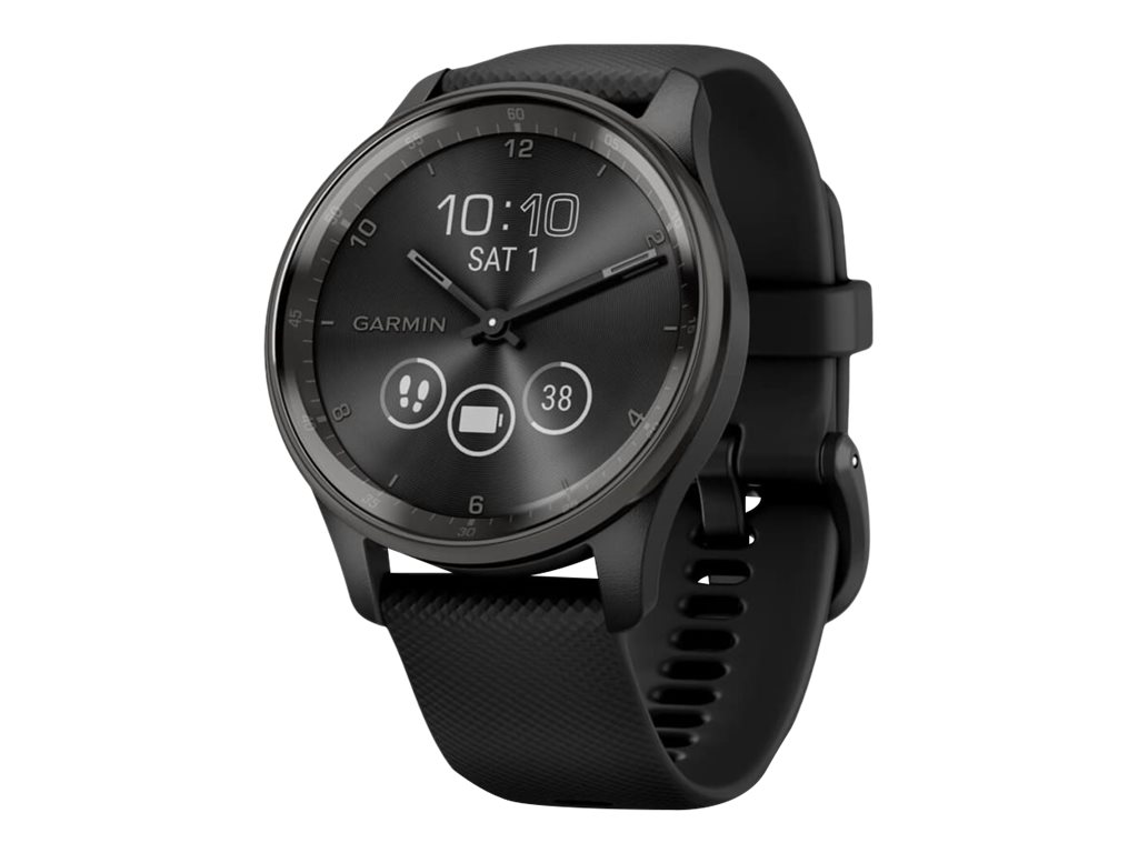Garmin vívomove Trend - 40 mm - schwarz - intelligenteUhr mit Band - Silikon - Handgelenkgröße: 125-190 mm - einfarbig - Bluetooth - ANT+ - 28.3 g