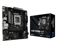 ASRock H810M-H - Motherboard - micro ATX - LGA1851 Sockel - H810 Chipsatz - USB 3.2 Gen 1 - Gigabit LAN - Onboard-Grafik (CPU erforderlich)HD Audio (8-Kanal)