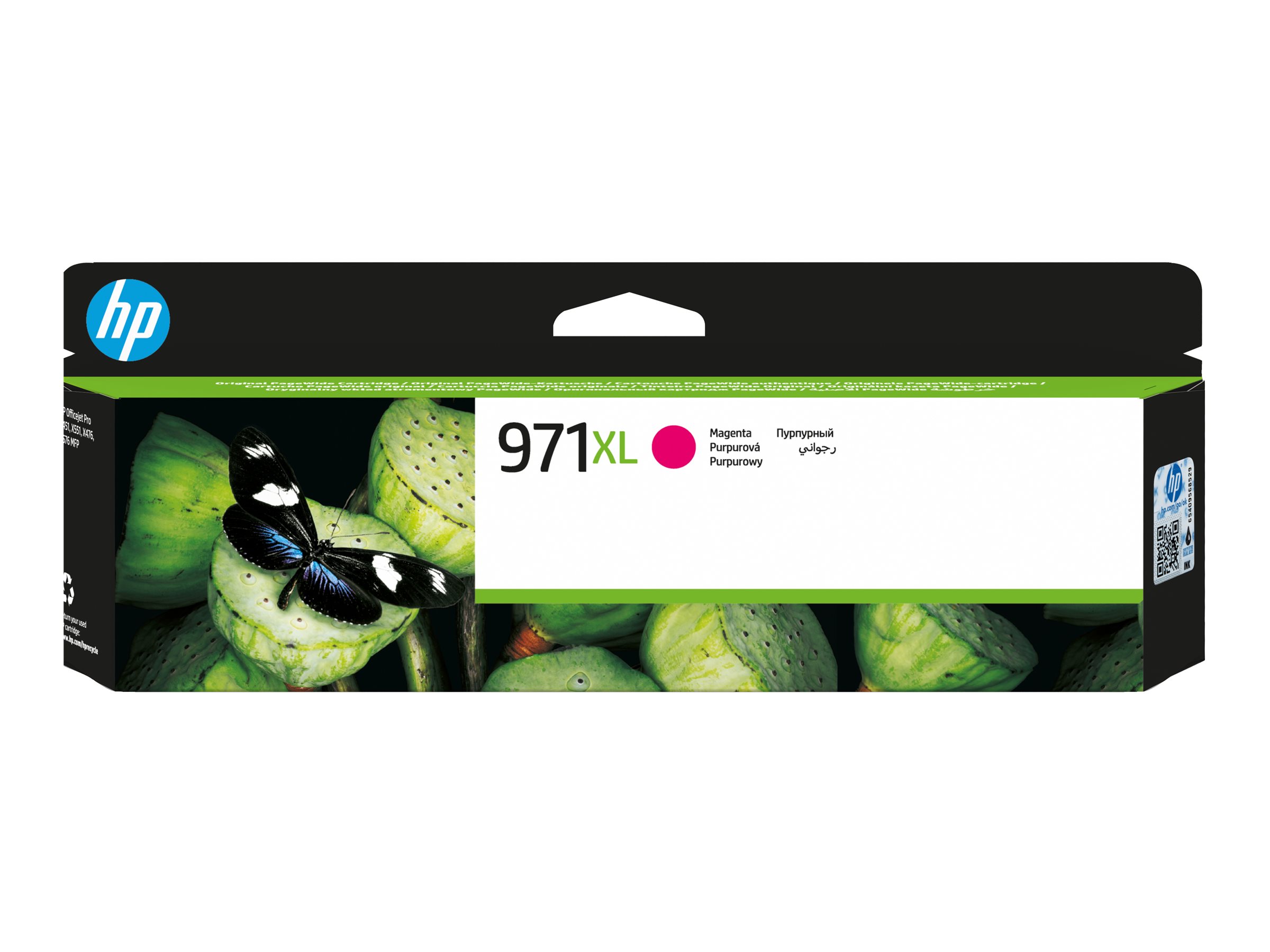 HP 971XL - Hohe Ergiebigkeit - Magenta - originalTintenpatrone - für Officejet Pro X451dn - X451dw - X476dn MFP - X476dw MFP - X551dw - X576dw MFP