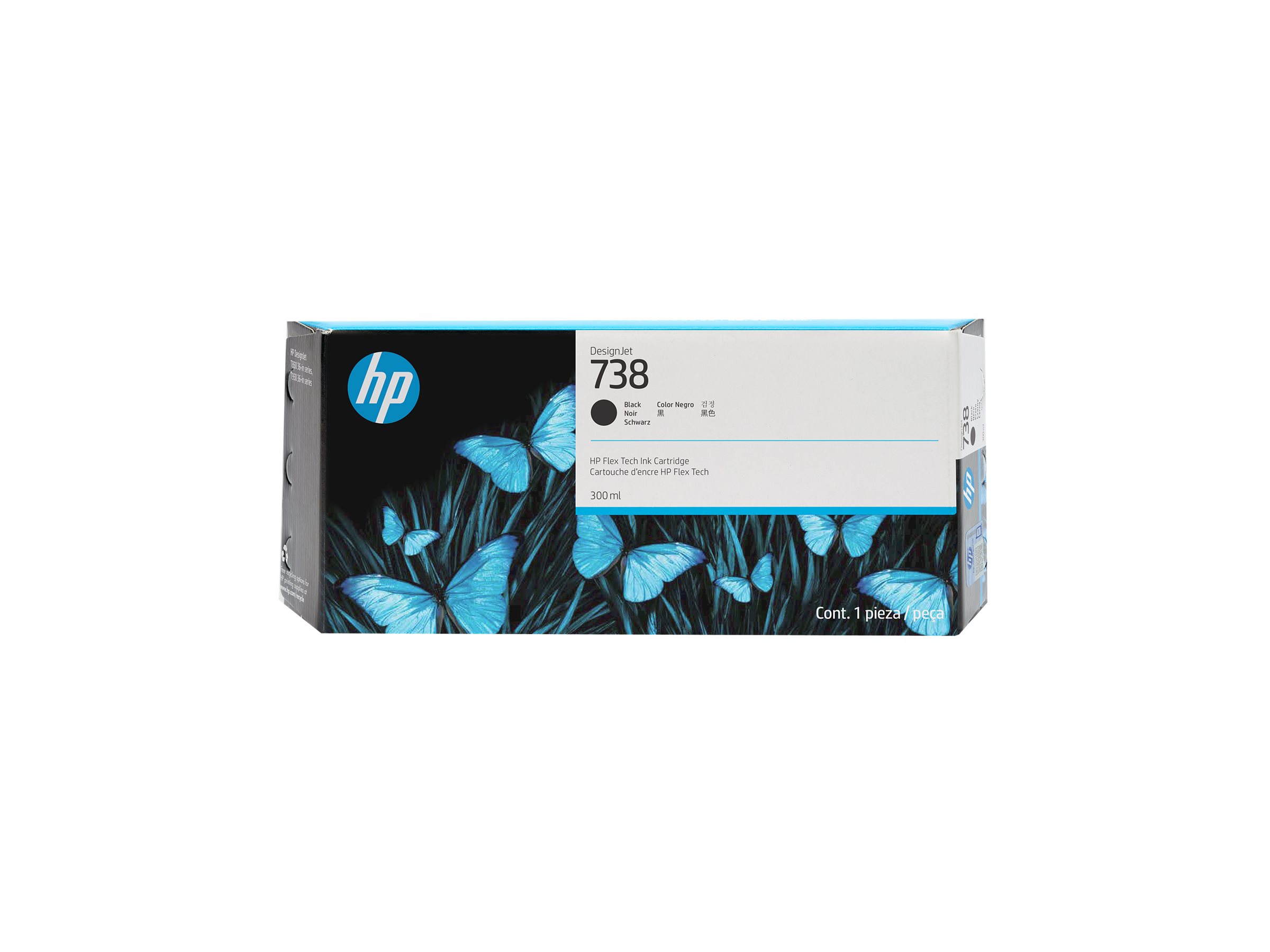 HP 738 - 300 ml - Schwarz - original - DesignJetTintenpatrone - für DesignJet T950 - XT950
