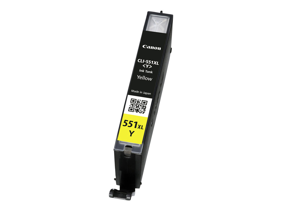 Canon CLI-551Y XL - 11 ml - Hohe ErgiebigkeitGelb - original - Tintenbehälter - für PIXMA iP8750 - iX6850 - MG5550 - MG5650 - MG5655 - MG6450 - MG6650 - MG7150 - MG7550 - MX725 - MX925