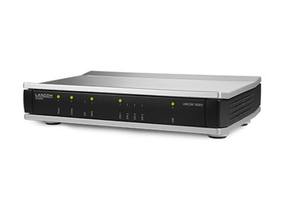 Lancom 1800EF - Router 4-Port-Switch - 1GbEGigabit Business-Router mit  Glasfaser-Port und Ethernet-WAN-Port zum Anschluss externer Modems - IPSec-VPN (5 Kanäle/opt. 25) - Load Balancing - QoS - USB -