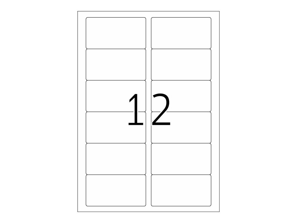 HERMA Special - Papier - matt - selbstklebend, entfernbarer Klebstoffweiß - 88.9 x 46.6 mm 300 Etikett(en) (25 Bogen x 12 Etiketten