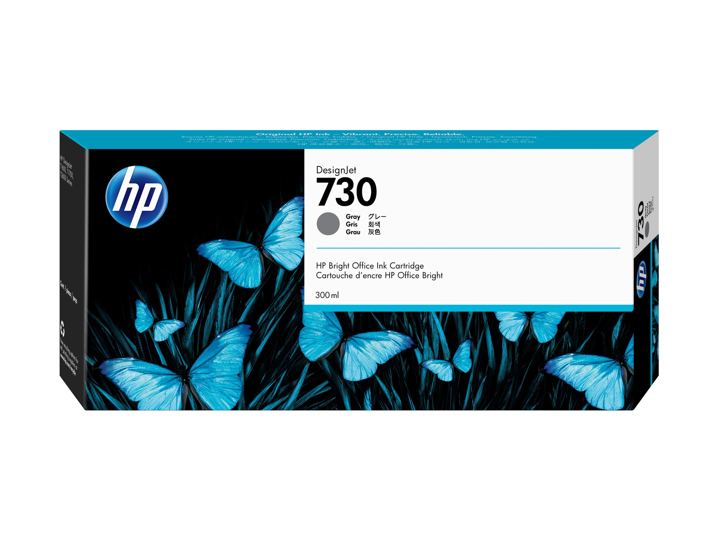 HP 730 - 300 ml - mit hoher Kapazität - Grauoriginal - DesignJet - Tintenpatrone - für DesignJet SD Pro MFP - T1600 - T1600dr - T1700 - T1700dr - T1708 - T1708dr - T2600 - T2600dr