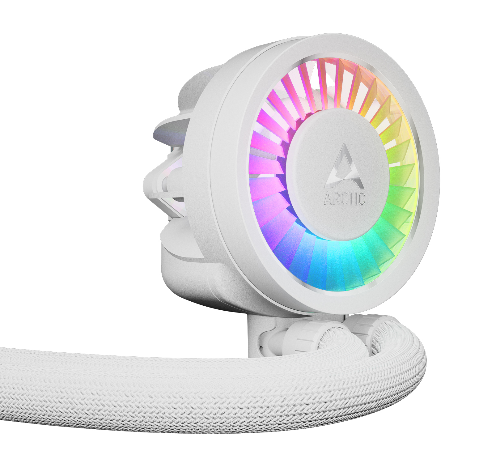 Arctic Liquid Freezer III Pro 280 A-RGB - Prozessor-Flüssigkeitskühlsystem - Kühlergröße: 280 mm - (für: AM5, AM4, LGA1700, LGA1851)Kupfersockel mit Skiving-Kühlfinnen - 140 mm - weiß