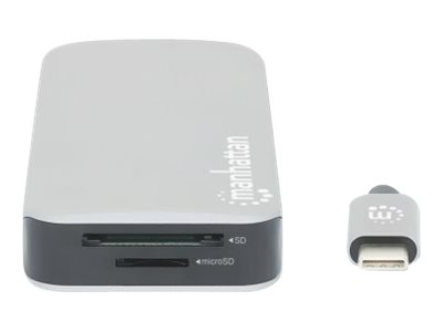 Manhattan USB-C Dock/Hub with Card Reader, Ports (x6):: Ethernet - HDMI - USB-A (x3) and USB-C - With Power Delivery (10W) to USB-C Port (Note additional USB-C wall charger and USB-C cable needed) - C