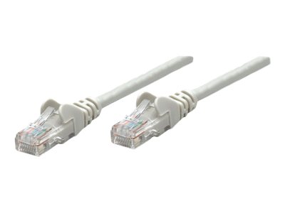 Intellinet Network Patch Cable, Cat5e, 2m, Grey, CCA, U/UTP, PVC, RJ45, Gold Plated Contacts, Snagless, Booted, , Polybag - Patch-Kabel - RJ-45 (M)zu RJ-45 (M) - 2 m - UTP - CAT 5e - geformt - ohne Ha