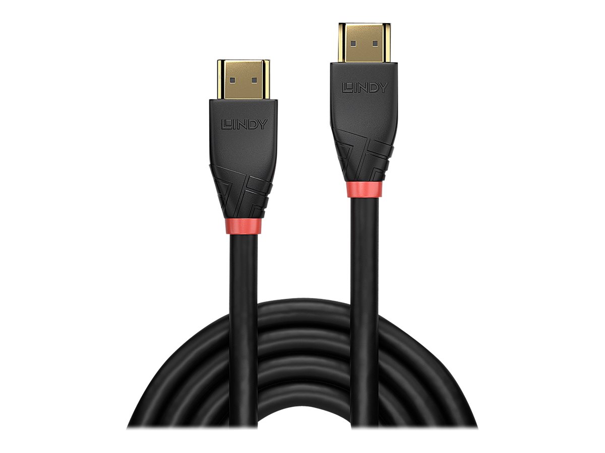Lindy HDMI-Kabel - HDMI männlich zu HDMI männlich15 m - abgeschirmt - Schwarz - rund - 4K Unterstützung - aktiv