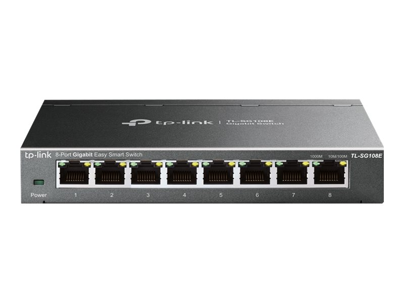 TP-LINK TL-SG108E, Managed, L2, Gigabit Ethernet (10/100/1000)8-Port-Gigabit-Managed Pro Switch