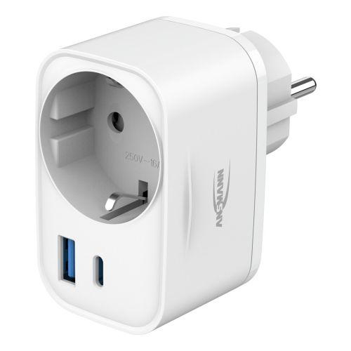 Ansmann HS220, Drinnen, AC, 5 V, WeißUSB-Ladegerät Home Socket HS220 - 3 A - 20 W - 2 Port