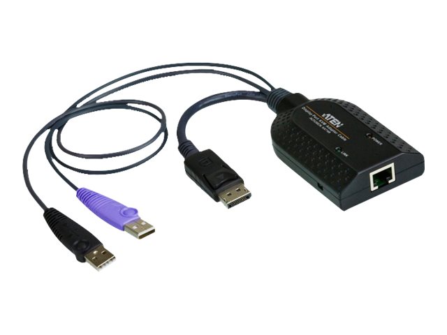 ATEN KA7169 DisplayPort USB Virtual Media KVM Adapter Cable with Smart Card Reader (CPU Module)KVM-/Audio-/USB-Extender - für ATEN CN9850; KVM over IP KN1132VB