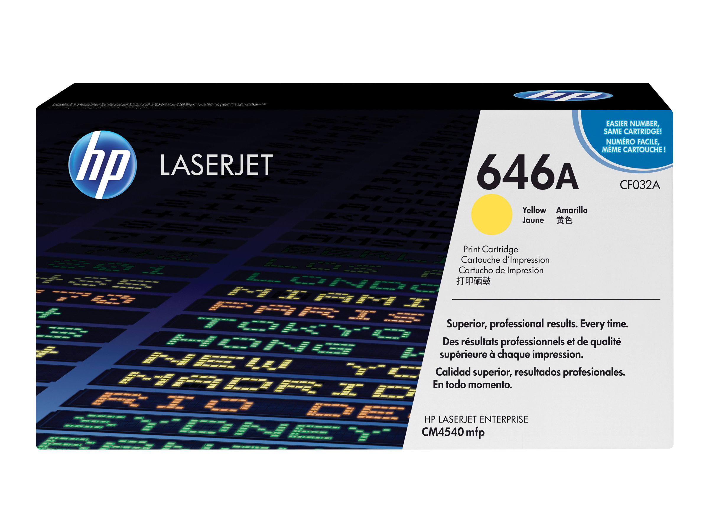 HP 646A - Gelb - original - LaserJet - Tonerpatrone (CF032A)für Color LaserJet Enterprise CM4540 MFP - CM4540f MFP - CM4540fskm MFP