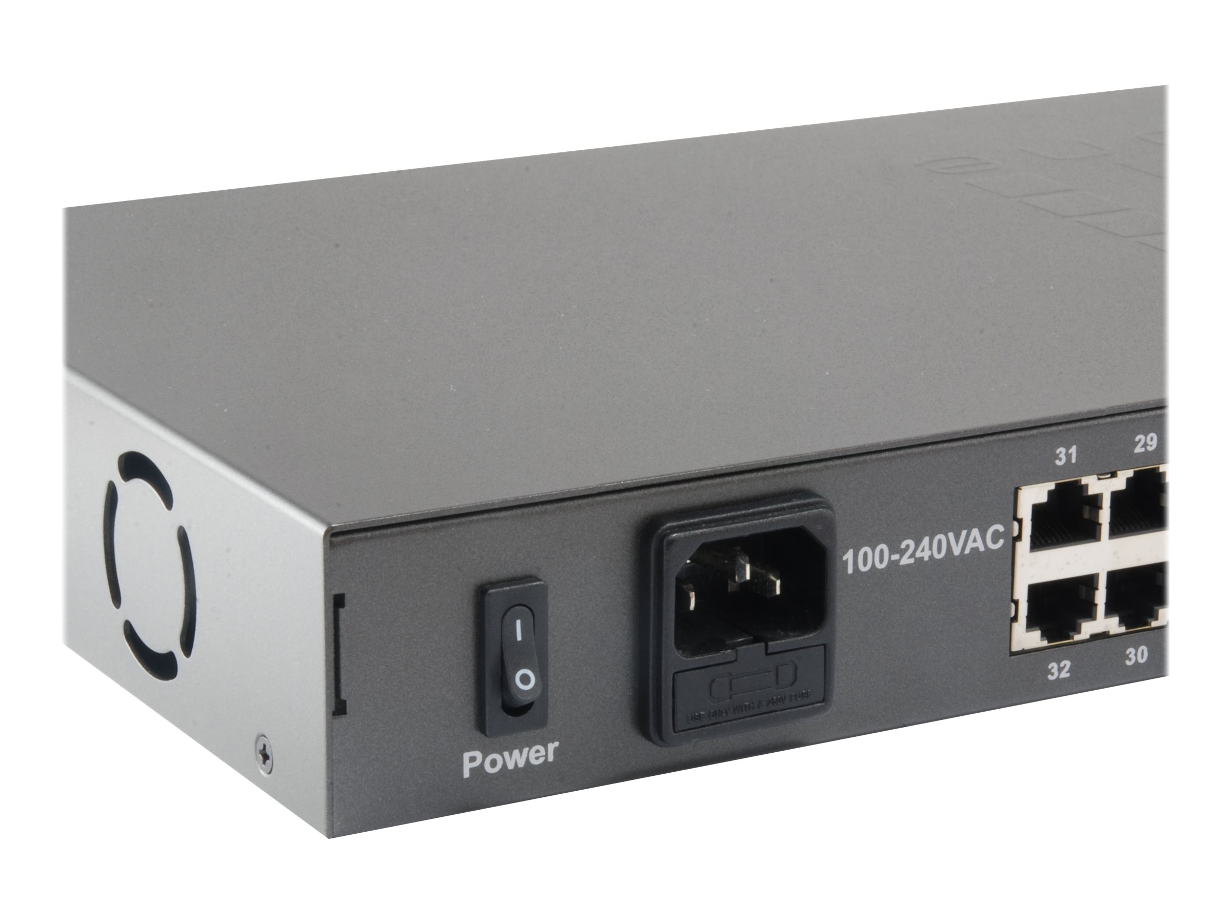 LevelOne FGP-3400W250 - Switch - 32 x 10/100 (PoE+)+ 2 x 10/100/1000 - an Rack montierbar - Desktop - PoE+ (250 W)