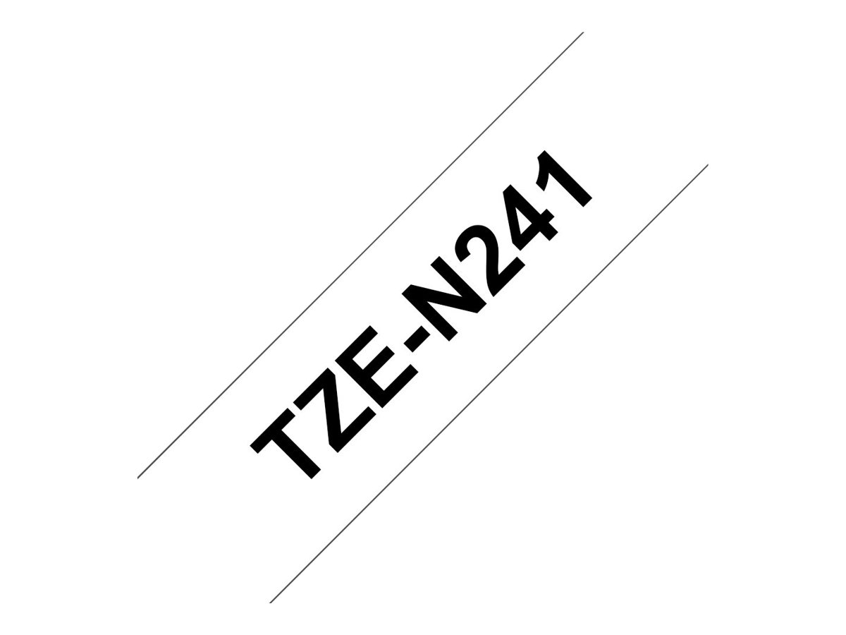 Brother TZe-N241 - Schwarz auf Weiß - Rolle (1,8 cm x 8 m)1 Kassette(n) nicht-laminiertes Schriftband - für Brother PT-D600; P-Touch PT-18 - D450 - D800 - E550 - P750 - P900; P-Touch Cube Pro PT-P910